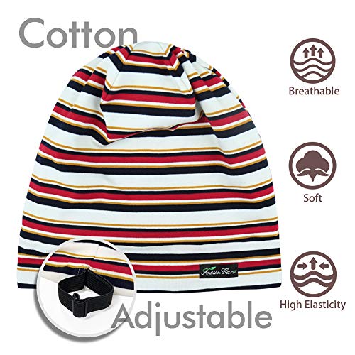 Adjustable Satin Lined Sleep Cap for Dreadlocks Curly Hair Large Head-Stay On Overnight - color: Multicolor