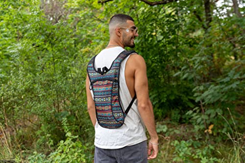 Vibe Festival Gear Rave Hydration Pack Backpack with 2L Water Bladder for Women Men – Festival Hydropack, Hydro Pack, Leak Proof, Lightweight – Teens, Party, Hiking, Running, Outdoor Sports - color: Tribal