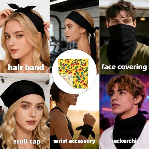 Head Scarf Hair Neck Scarves for Women Fashion Silk Satin Purse Bag Scarfs Handbags Bandana Neckerchief - color: Cherry Red Yellow