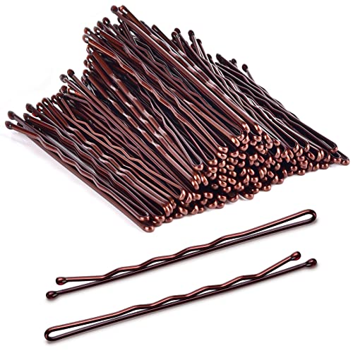 Large Bobby Pins Brown,MORGLES 2.75" Jumbo Hair Pins Brown Long bobby Pins for Thick Hair for Women Girls with Box-120 count - color: Brown