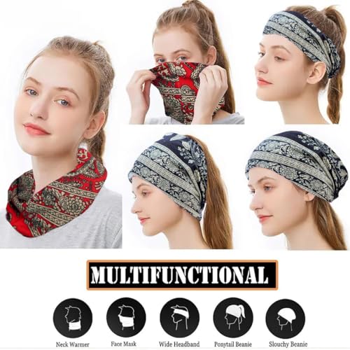 Women's Slouchy Beanie Cap Chemo Headwear Hats Scarf - color: F - Red Navy