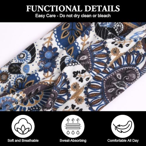 8 Pack Headbands for Women's Hair, Non Slip Wide Headband Hair Wrap, Soft Fabric, Boho Style Hairs Accessories for Women, Elastic Hair Bands for Sports, Yoga, Skincare, Outdoor Occasions - color: #D - 8pc