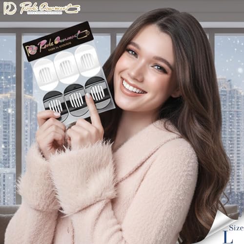 RC ROCHE 6 Pcs Flat Claw Hair Clips for Women Thick Hair French Round Duckbill Square Secure Strong Hold Grip Clamps Barrettes Curved No Slip No Crease Styling Cute Extra Jumbo XL, Large Black & White - color: (Large) Black & White