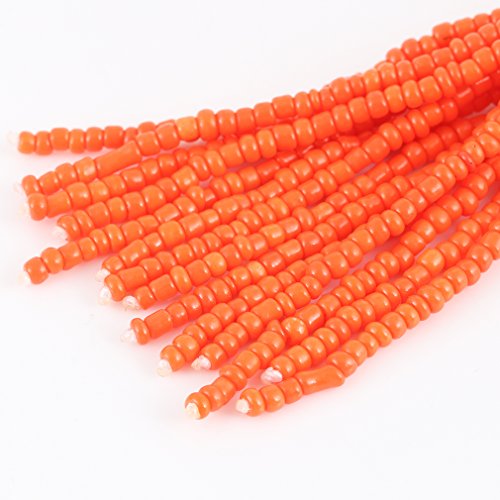 NLCAC Women's Beaded tassel earrings Long Fringe Drop Earrings Dangle 6 Colors - color: orange
