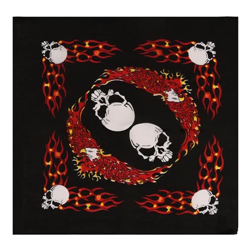 Motique Accessories Skull Bandana - color: Red Eagle