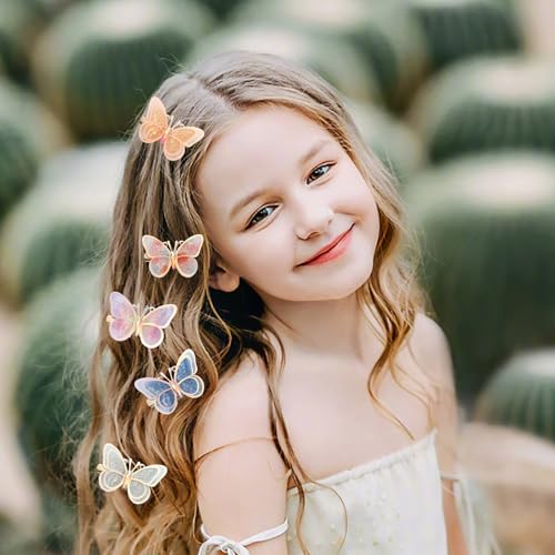 18Pcs Rhinestone Butterfly Hair Clips for Teens Women, Y2K Glitter Hair Jaw Clips, Cute Headwear Gifts for Wedding and Back to School Gold Edges - color: Golden Style