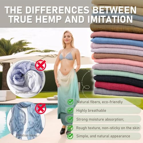 Two-tone Linen Scarf for Women Lightweight Summer Wrap Cotton Shawl Beach Travel Pashmina Gauze 75"×35" - color: Light Grey/Black