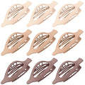 9 Pack Flat Hair Clips for Women, Matte Claw Clips for Thick & Thin Hair, Suitable for Driving (Beige,Light Beige,Taupe) - color: Beige/Light Beige/Taupe-Regular