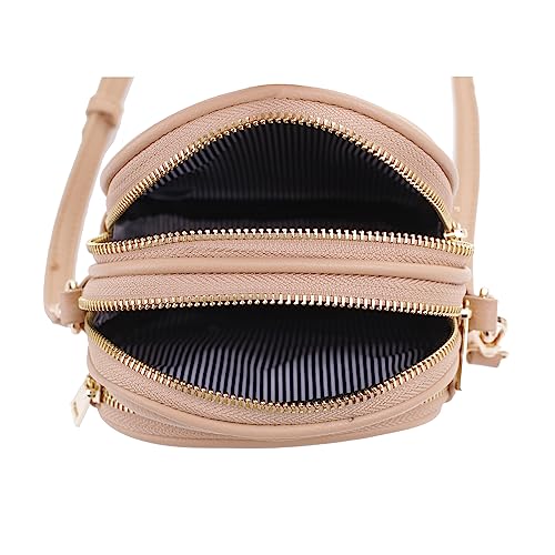 Mali+Lili, Josie Triple Zip Crossbody Bag - color: Neutural