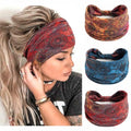 Boho Headbands For Women Fashion Wide Head Band Knoted Sweatband Turban Stretch Hair Bands Yoga Running Elastic Headband Stylish Wrap Headbands Hair Accessories for Teen Girls 3 Pack - color: Style 67