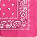 Raylarnia Bandana Multi-Purpose 100% Cotton Headbands for Women, 22 inch Paisley Cowboy Bandanas for Men - color: Hot Pink
