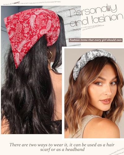 HAIMEIKANG Floral Bandana Headbands for Women Boho Hair Bandanas Scarf Triangle Kerchief Hair Bands Vintage Head Scarf(Cashew flowers 2) - color: Cashew flowers 2