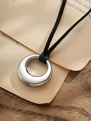 Sacina Gothic Boho Black O Ring Choker Necklace, Black Choker, Boho Emo Goth Necklace, Christmas Jewelry Gift For Women - color: Black