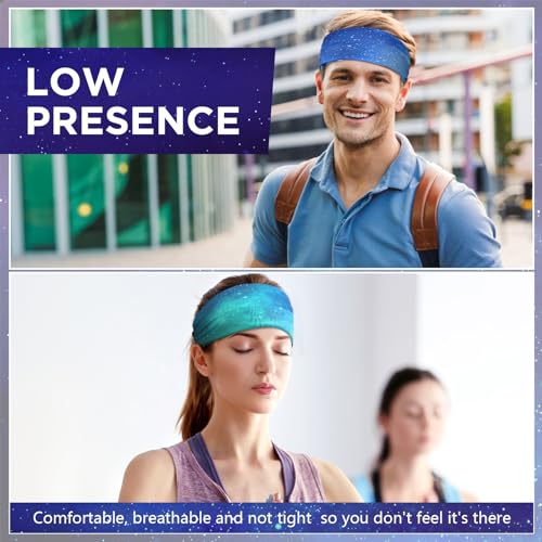 18 Pcs Sports Sweatbands for Men Women Camo Headbands Workout Non Slip Headbands Breathable Head Band Fitness Stretchy Unisex Hairband for Yoga Running Cycling Ball - color: Lovely Colors