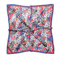 AWAYTR 35” Square Satin Head Scarf Hair Scarf for Women's Hair Silk Bandana for Women Silk Head Wrap for Sleeping - color: Leopard Print Blue