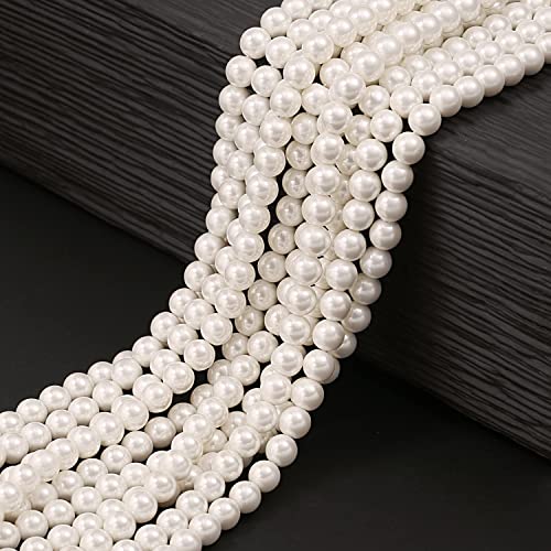Aobei Pearl Handmade Pearl Beads Anklets for Women Adjustable White Beaded Ankle Bracelet for Wedding Gift
