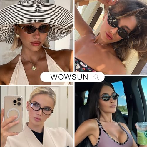 WOWSUN Retro Oval Sunglasses Womens Trendy Sun Glasses Sunnies UV400 Protection - color: 3 Pack: Black+tortoise Frame Brown Lens+tortoise Frame Grey Lens