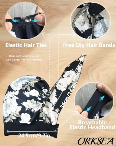 Chemo Headwear for Women Head Scarf Headwraps Silky Soft Turbans for Women Cancer Hats Chemo Beanie Coverings Scarves - color: B Big Black Pattern
