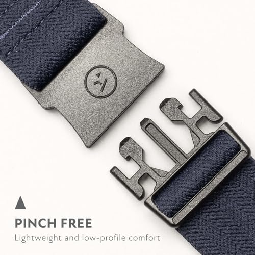 Arcade The Original Slim Unisex Adventure Belt, Narrow Width Elastic Stretch Webbing, Micro Adjust Buckle - color: Ranger Slim - Navy - Recycled