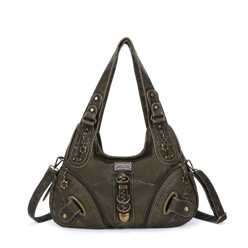 Angelkiss Hobo Purses and handbags for Women Satchel Handbag Women Purses Large Daily Shoulder Bags | Purses - color: 801green