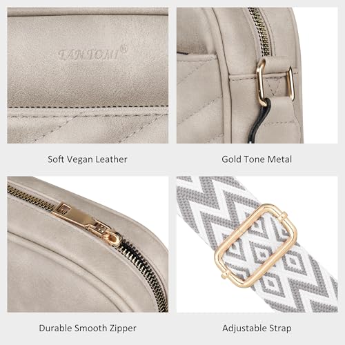 TANTOMI Small Crossbody Bags for Women Trendy, Cell Phone Purses Wallet with 4 Card Slots, Small Purses with Adjustable Strap - color: Gray