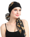 Chemo Headwear Turbans for Women Long Hair Head Scarf Headwraps Cancer Hats - color: Autumn Day