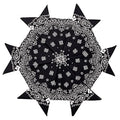 6 Pack 12 Pack Bandanas 2 Sides Printed 22inch Unisex Cowboy Kerchiefs - color: Black-6 Pack