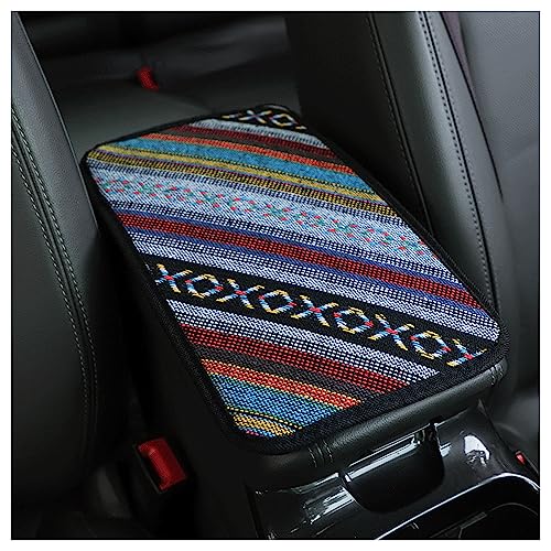 Car Center Console Cover,Boho Car Accessories Car Armrest Box Pad for Comfortable Support,Universal Armrest Cover for Car Truck SUV Center Console,Car Decorations Interior Aesthetic (Armrest cover-A) - color: Armrest cover-A