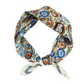Women's Small 21 inch 100% Silk Scarf Bandana for Head Neck Hair | 100% Mulberry Silk Lightweight Designs Gift-Ready Packaging For Hair Fashion 21"x21" Printed - color: 208multicolor