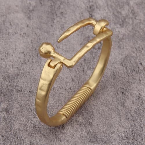 Gold Cuff Bracelet for Women Silver Beaded Bracelets Open Bangle Stackable Stretch Bead Bracelet Boho Jewelry Gifts for Wife Couple - style: Gold Bangle Cuff Bracelets