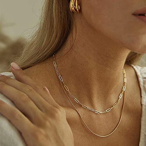 Turandoss 14K-Gold-Plated Necklaces for Women - Lock Evil Eye Medallion Vintage Coin Necklace Bee Sun Moon Shell Chain Necklace Layered Paperclip Chain Necklaces for Women Jewelry Gifts - style: "5-St. Christopher Pendant