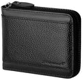 Admetus Mens RFID Blocking Wallets Zipper Leather Wallet for Men Bifold RFID Card Holder - color: Black-21