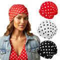 Bohend Bohemian Beanie Hats Headwear Cap Stretch Non Slip Bandanas Sleep Turbans Hats for Women Men Close top Head Covering - style: Polka Dots