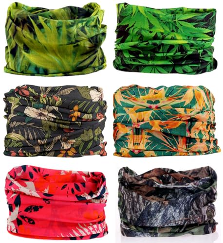 KINREE 6PCS Outdoor Magic Scarf, Elastic Headbands, Headscarves, Headwear, Mask - color: Maple Leaf