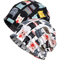 XYIYI Womens Chemo Headwear Hats Cotton Slouchy Beanie Cap Scarf - color: 2pcs Cat-f