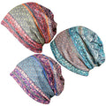 Women's Baggy Slouchy Beanie Chemo Hat Cap Scarf - color: 3 Pack-i