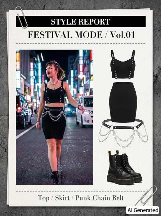 Punk Leather Belly Waist Chain Belt,Punk Sexy Gothic Jewelry Accessories Waist Chain Goth Belt Silver Layered Body Chains - style: Two ring waist chain