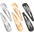 WILLBOND 30 Pieces 3.1 Inch Large Metal Snap Hair Clips Nonslip Barrettes Women Hair Accessories(Gold, Silver, Black) - color: Gold, Silver, Black, style: Minimalist