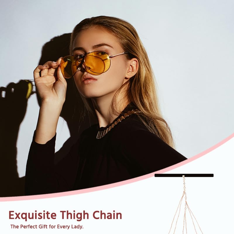 Multi-Layer Leg Ring Chain for Women Summer Thigh Chains Charm Fashion Body Accessories Decor for Women Ladies Leg Belts
