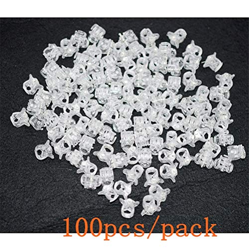 100pc/pack 1cm Hair Claws Clip for Women Girls Plastic Mini Hairpin Hair Clip Clamp Hair Accessories Gifts (100pcs clear) - color: 100pcs clear