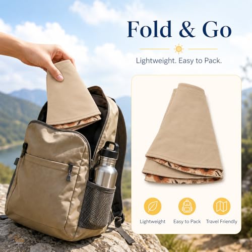 HUAMULAN Women Summer Sun Hat Wide Brim Wired Edge Floral Beach Bucket Hats Reversible Foldable Travel UV Protection Lady Hat - color: M2320-khaki