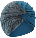 XYIYI Chemo Headwear Turban for Women, Cancer Patients Head Wrap Cover Hat for Hair Loss - color: Cyan
