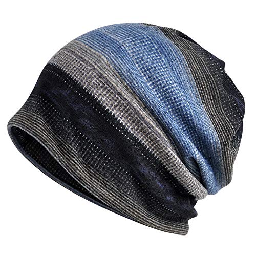 Women's Baggy Slouchy Beanie Chemo Hat Cap Scarf - color: 2 Pack-multicolor a