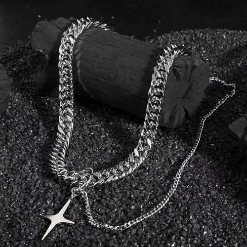 Gold Necklaces for Women Gifts - 14K Gold Plated Necklace for Women Necklaces for Her Tiny Fashion Jewelry for Teens，for Women Friends Jewelry Gifts，Necklace Gold Jewelry Birthday Gifts - style: Double layered star pendant necklace