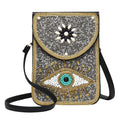 Small Crossbody Bags for Women Designer Cell Phone Bag Boho Shoulder Wallet Purse - color: Silver