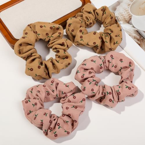 Hair Scrunchies for Women - Hair Ties No Damage Both for Thick Hair or Thin Hair Curl Hair No Crease Scrunchies Ponytail Holder No Hurt Your Hair - color: Light Pink
