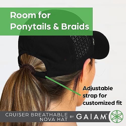 Gaiam Women's Hat-Breathable Ball Cap, Pre-Shaped Bill, Adjustable Size for Running - color: Blush, style: Hat - Cruiser Breathable Nova