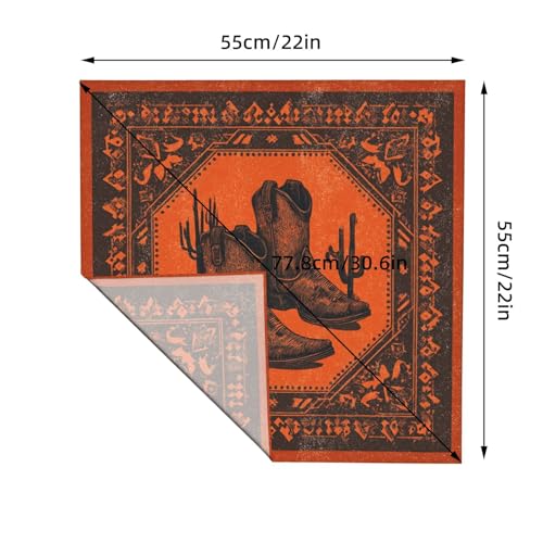Head Scarf Hair Neck Scarves for Women Fashion Silk Satin Purse Bag Scarfs Handbags Bandana Neckerchief - color: Cowboy Western Orange