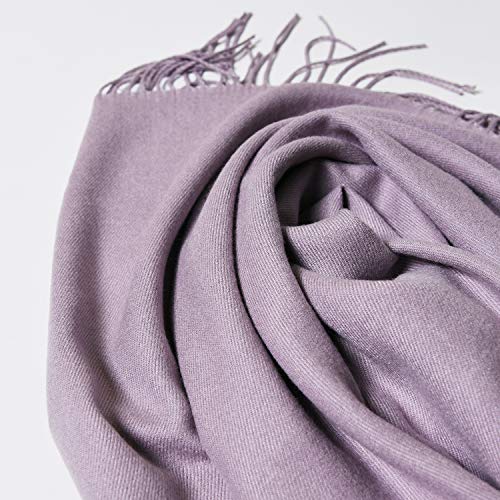 FURTALK Pashmina Shawl Wraps for Women Evening Dresses Blanket Scarves Fashion Scarf Wedding Gifts - color: Dark Lavender