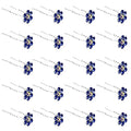 QIUTIMIY 20 Pack (Navy) Crystal Flower Hair Pins Rhinestone Hair Clips for Bridal Wedding Women Hair Jewelry Accessories, with Clear Container - color: Crystal Flower-Navy